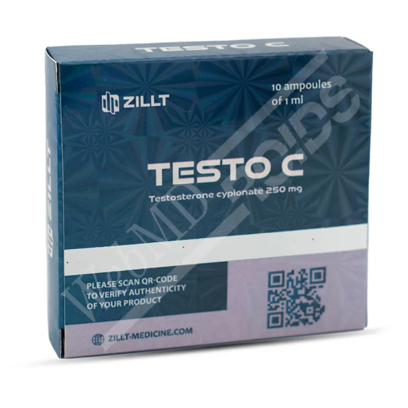 Testosterone Cypionate  250  mg/ml – 1/10 injectable ampoules – ZILLT Medicine TESTO C.