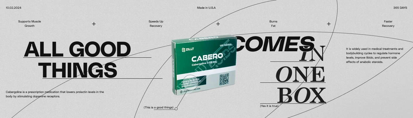 Cabergoline 0.5 mg (2 Pills)  – 25/100 Tablets – ZILLT Medicine CABERO-7