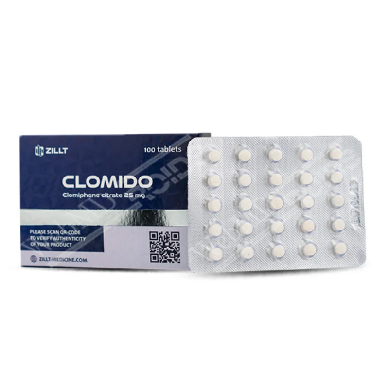 Clomid (Clomiphene Citrate) 25 mg – 25/100 tablets – ZILLT Medicine CLOMIDO-2